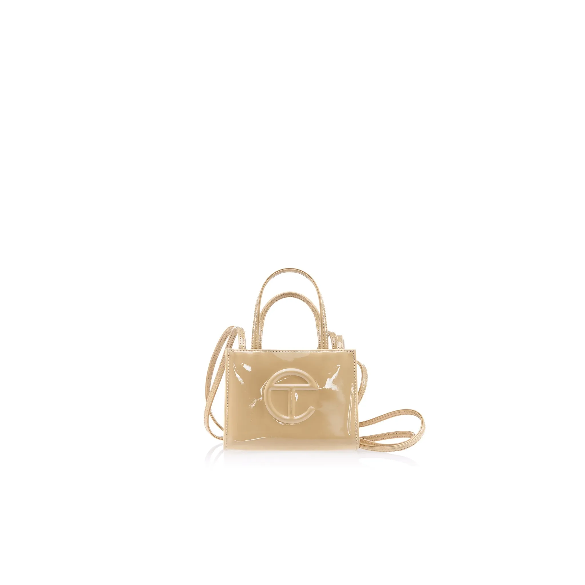 Small Shopping Bag - Khaki Patent sold by Telfar