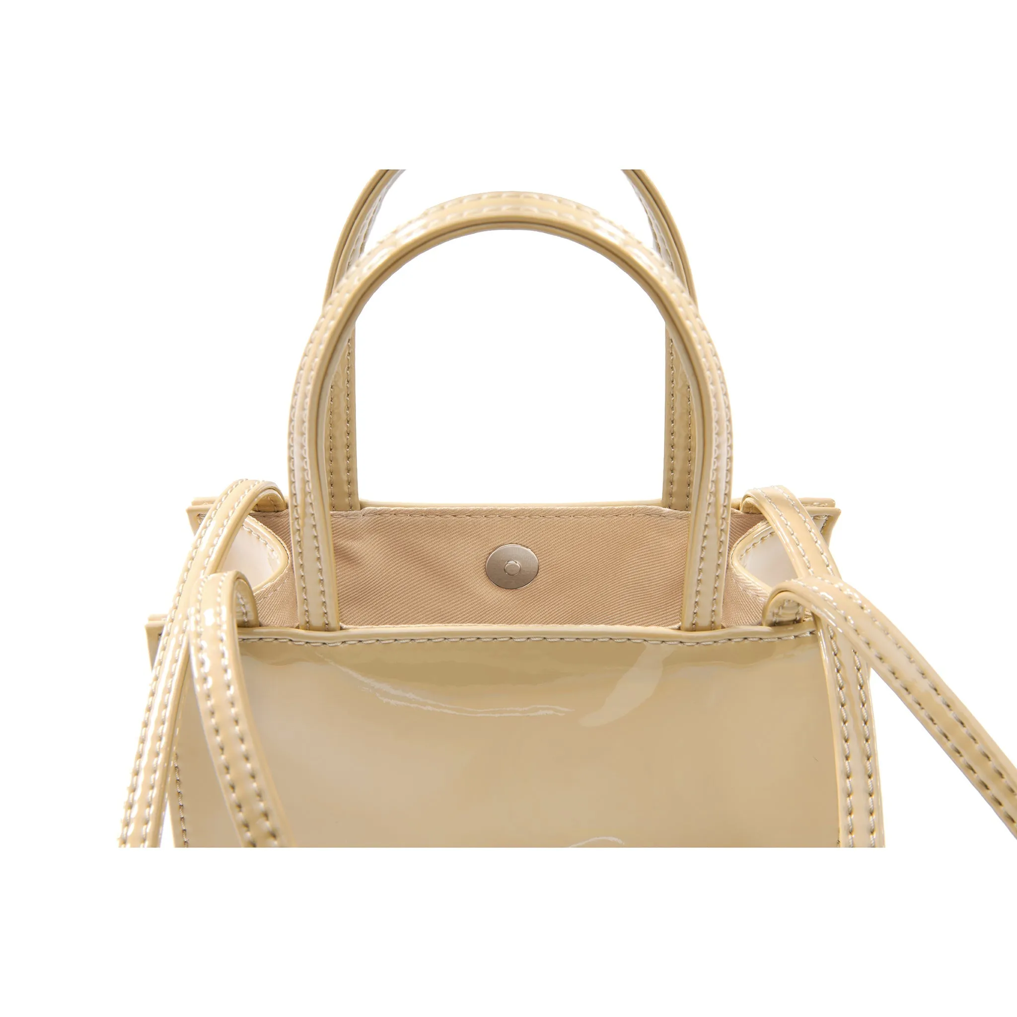 Small Shopping Bag - Khaki Patent sold by Telfar product image thumbnail 4