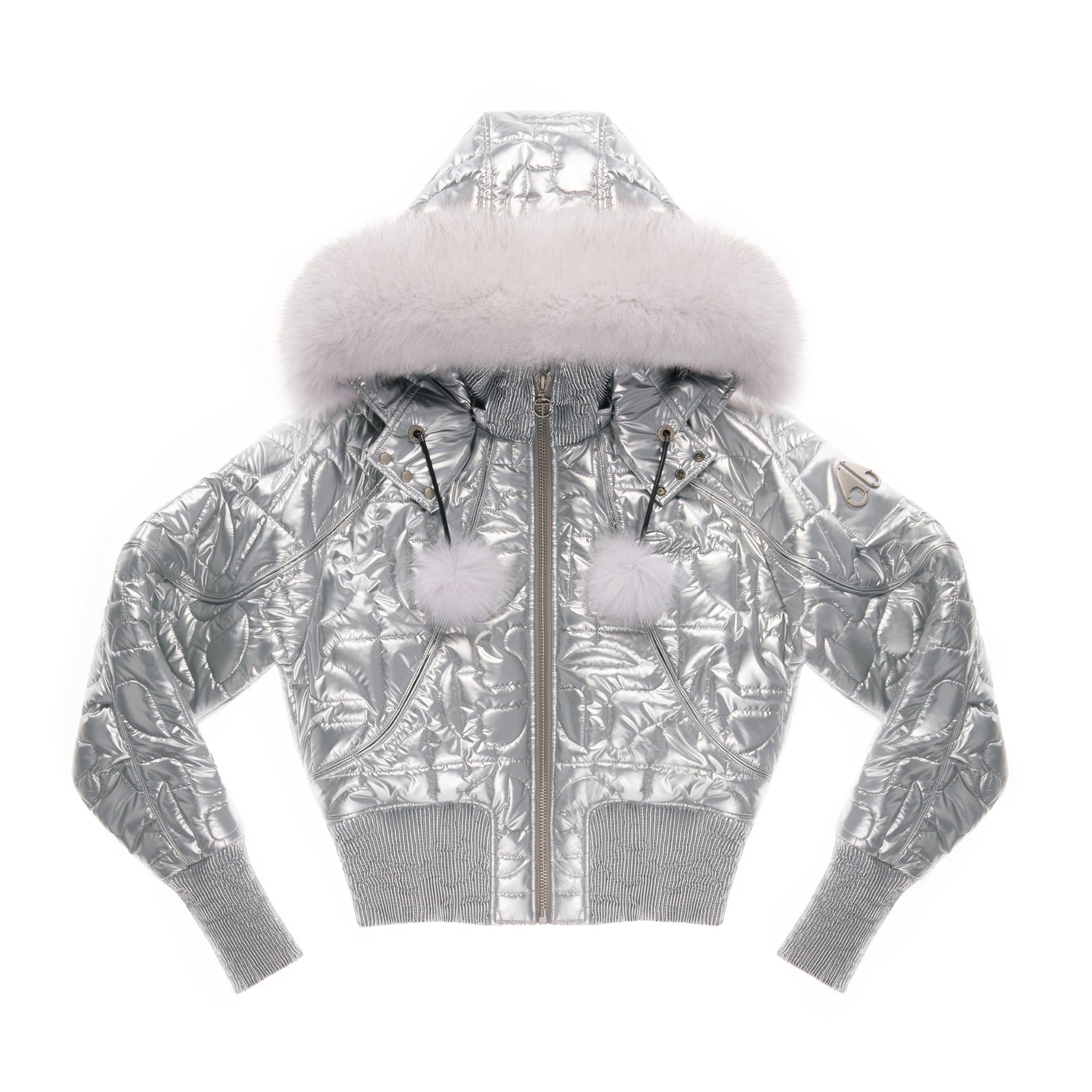 Moose Knuckles x Telfar Quilted Bomber - Silver/Fox sold by Telfar