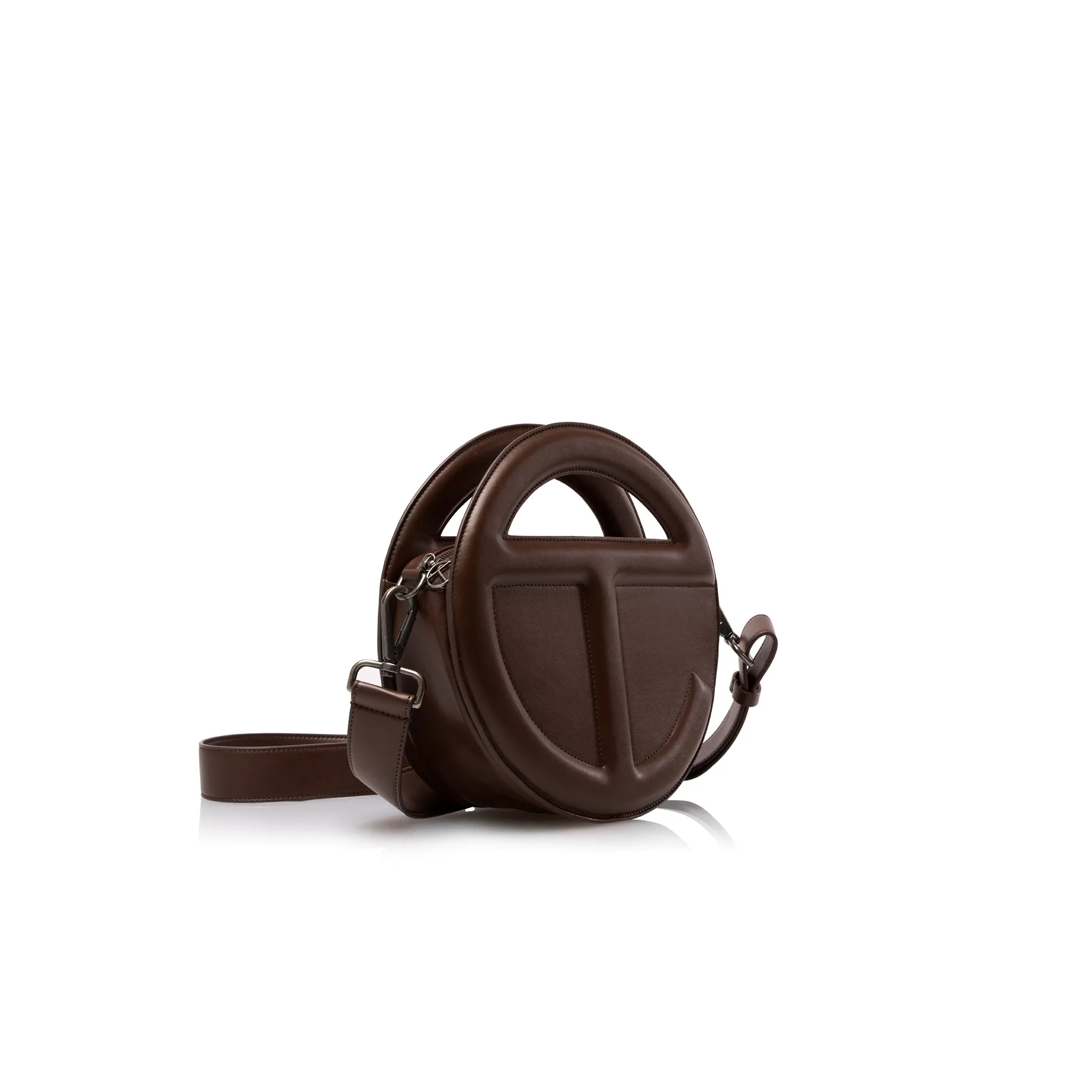 Round Telfar Circle Bag - Chocolate sold by Telfar