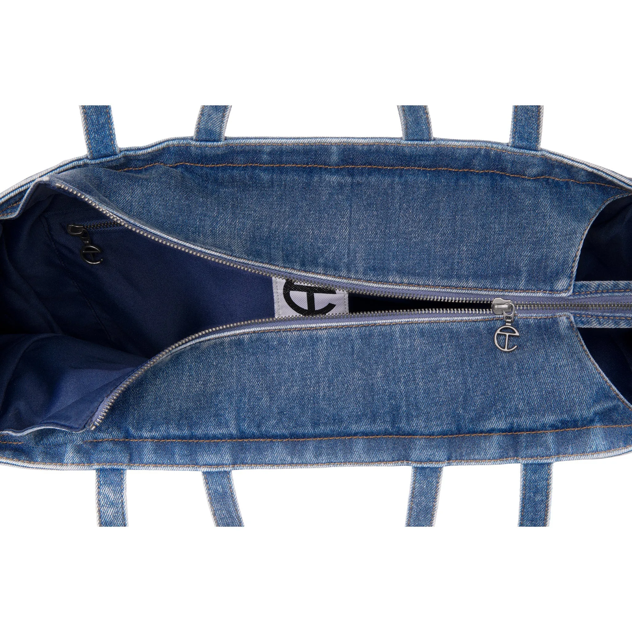 Large Denim Shopper - Distressed Blue sold by Telfar product image thumbnail 4