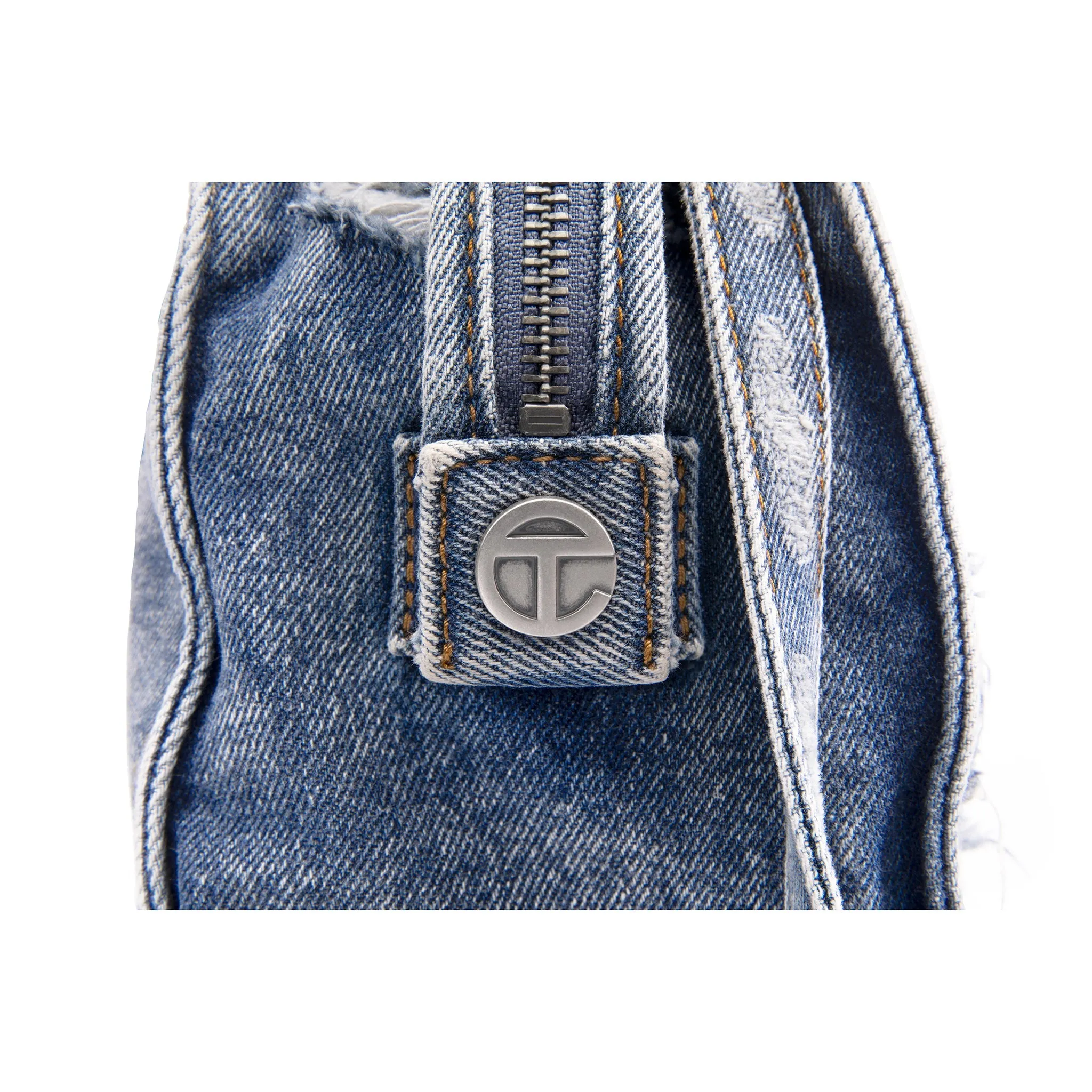 Large Denim Shopper - Distressed Blue sold by Telfar product image thumbnail 3