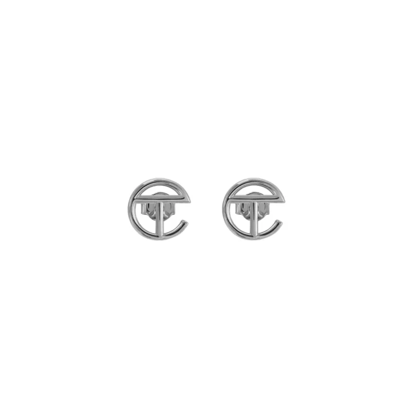 Logo Stud Earring - Silver sold by Telfar