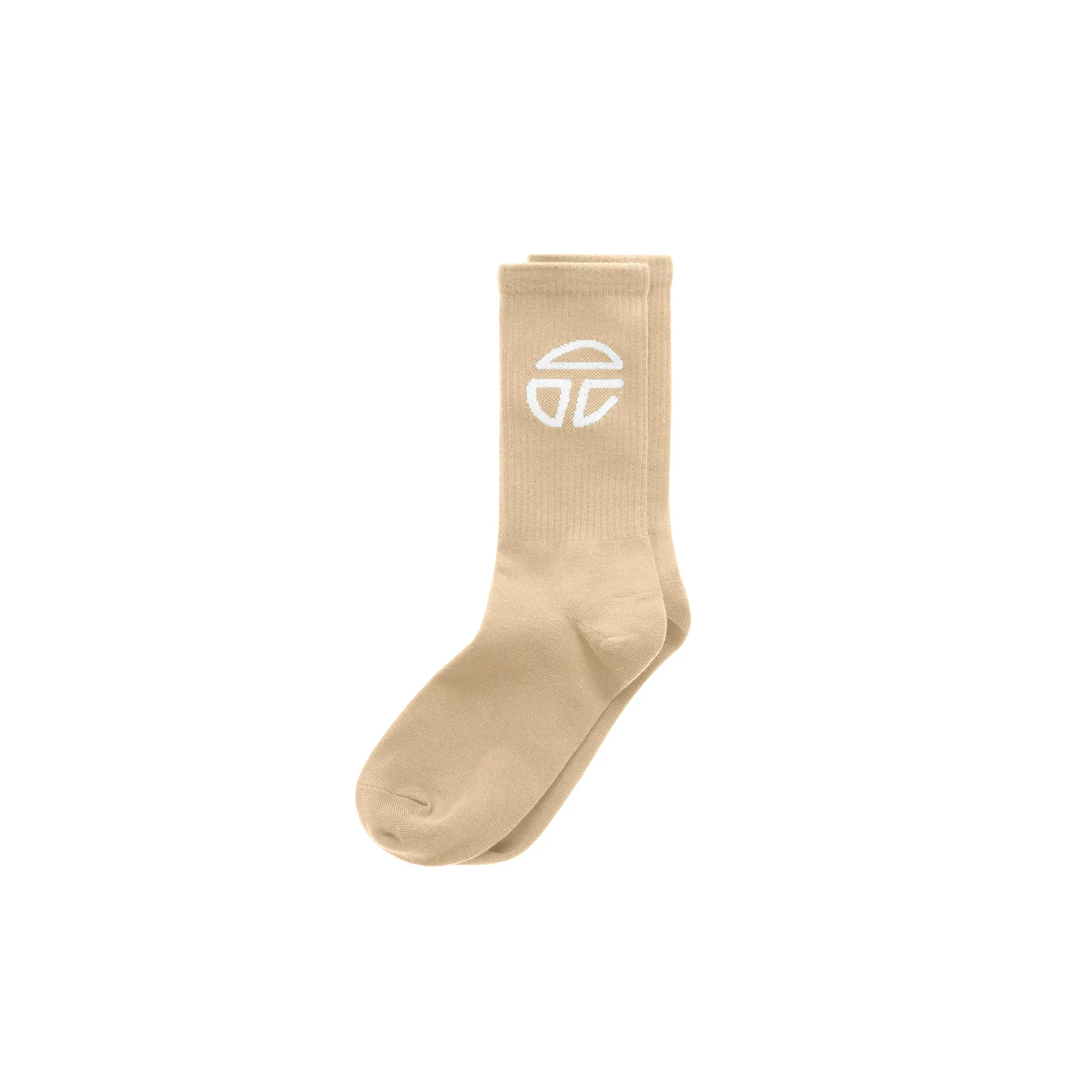 Athletic Logo Socks - Cream sold by Telfar