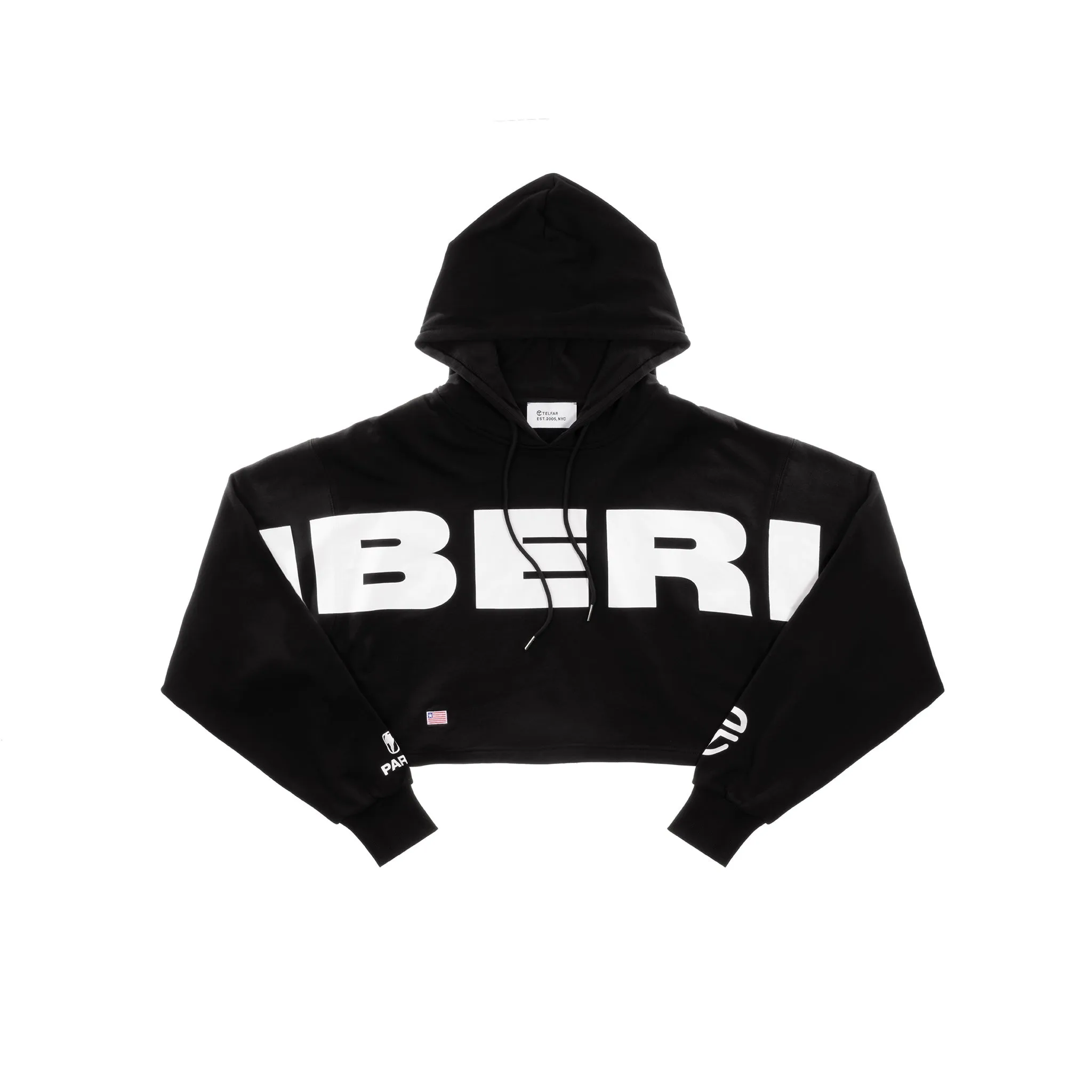 Crop Hoodie - Liberia Black sold by Telfar