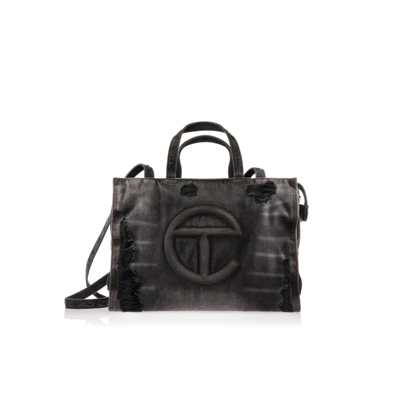 Medium Denim Shopper - Distressed Black sold by Telfar