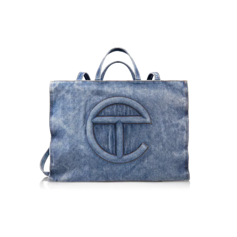 Large Denim Shopper - Blue sold by Telfar