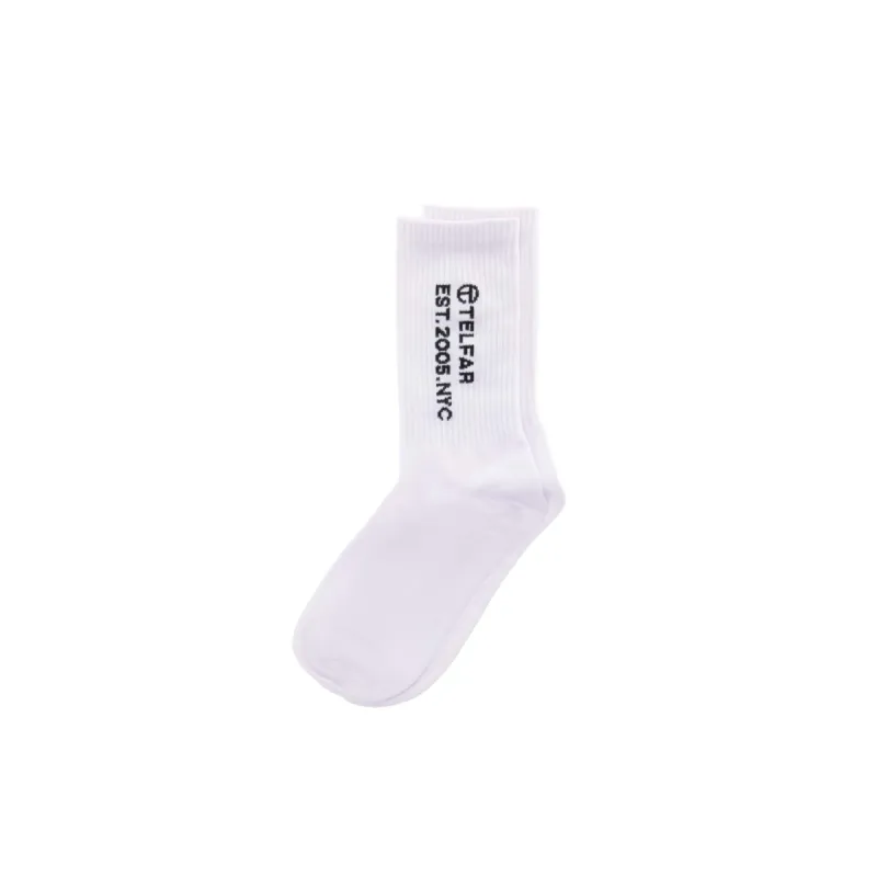 EST. 2005 Logo Socks - White sold by Telfar