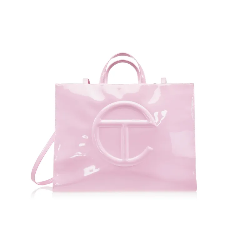 Large Shopping Bag - Bubblegum Patent sold by Telfar