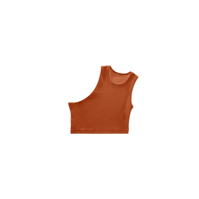 Cropped Half Tank - Tan sold by Telfar