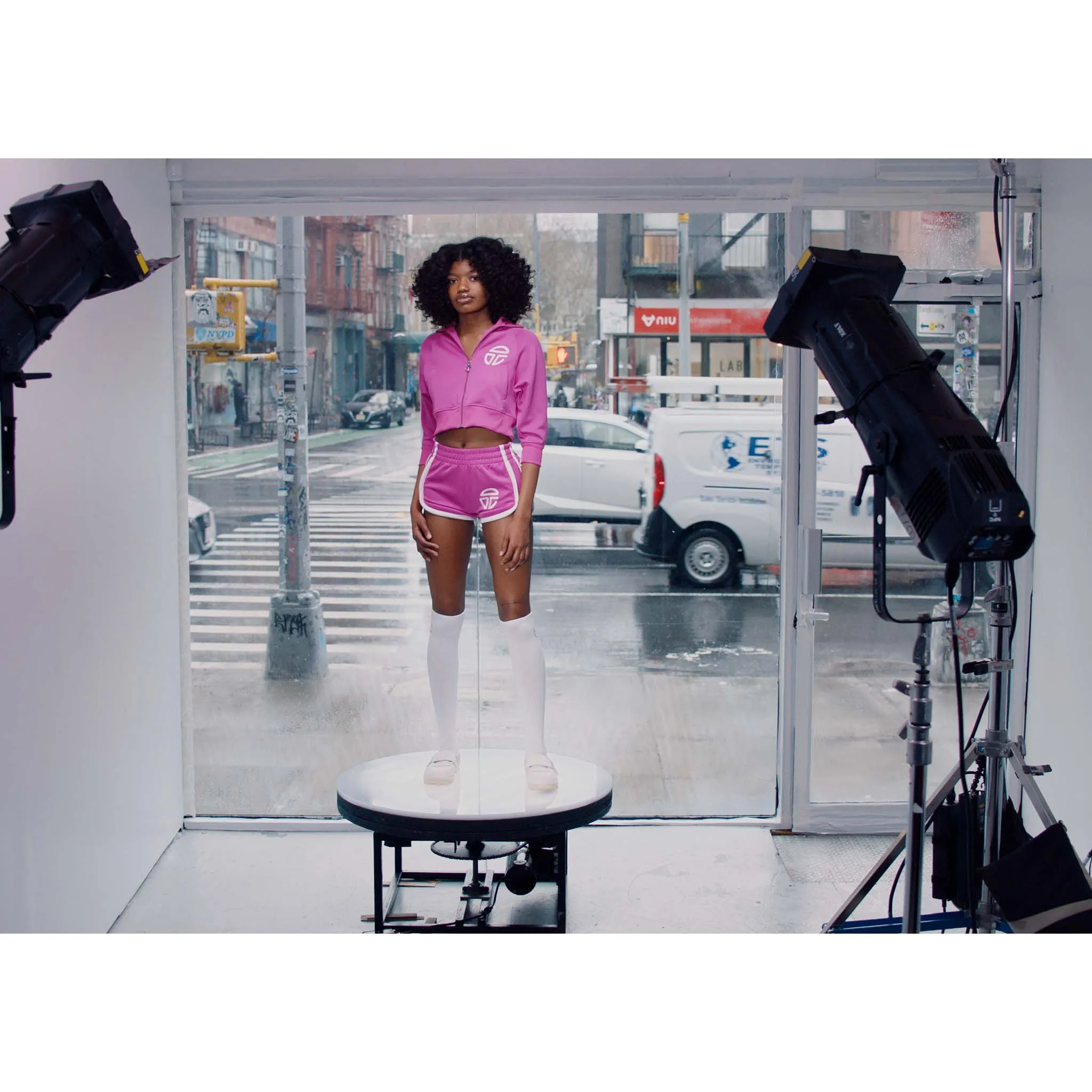 Cropped Track Jacket - Azalea sold by Telfar product image thumbnail 4