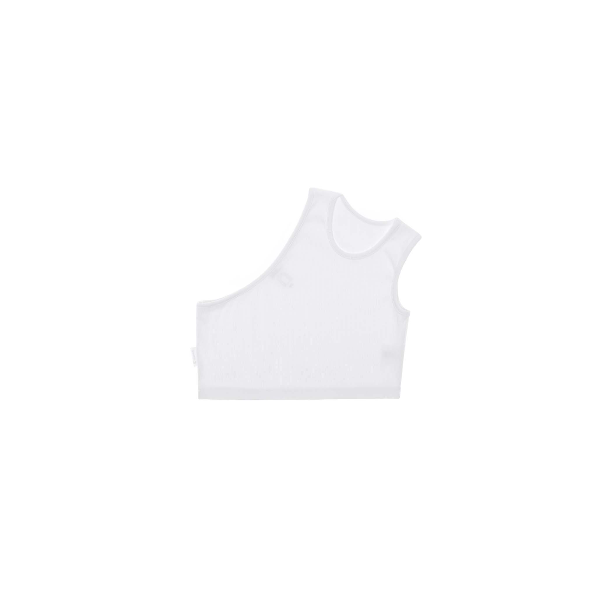 Cropped Half Tank - White sold by Telfar