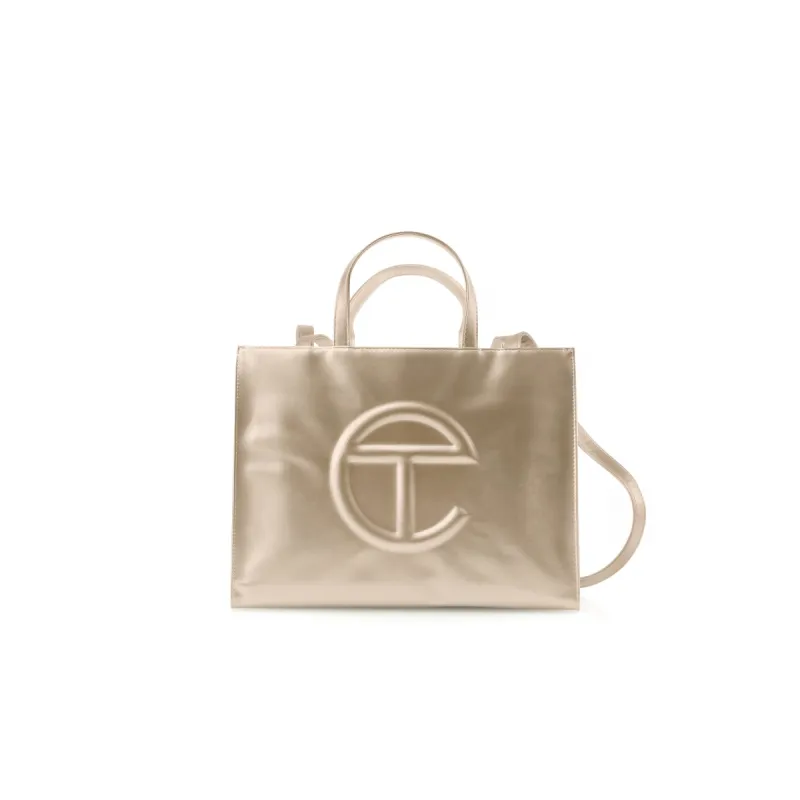 Medium Shopping Bag - Gold sold by Telfar
