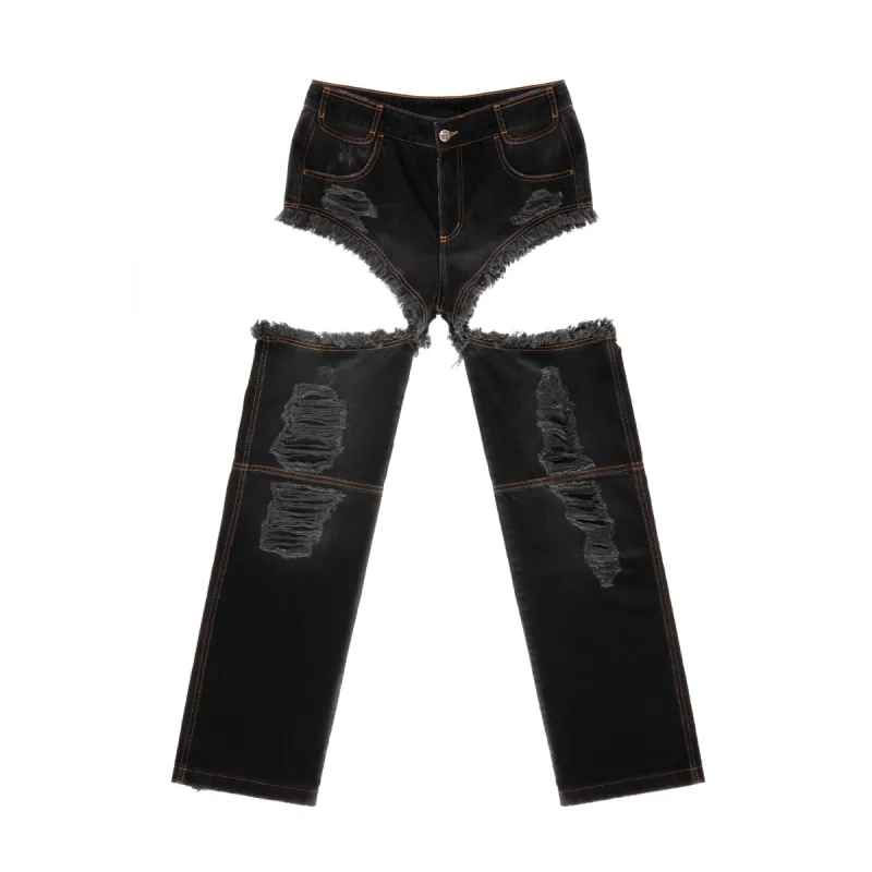Thigh Hole Jean - Distressed Black sold by Telfar