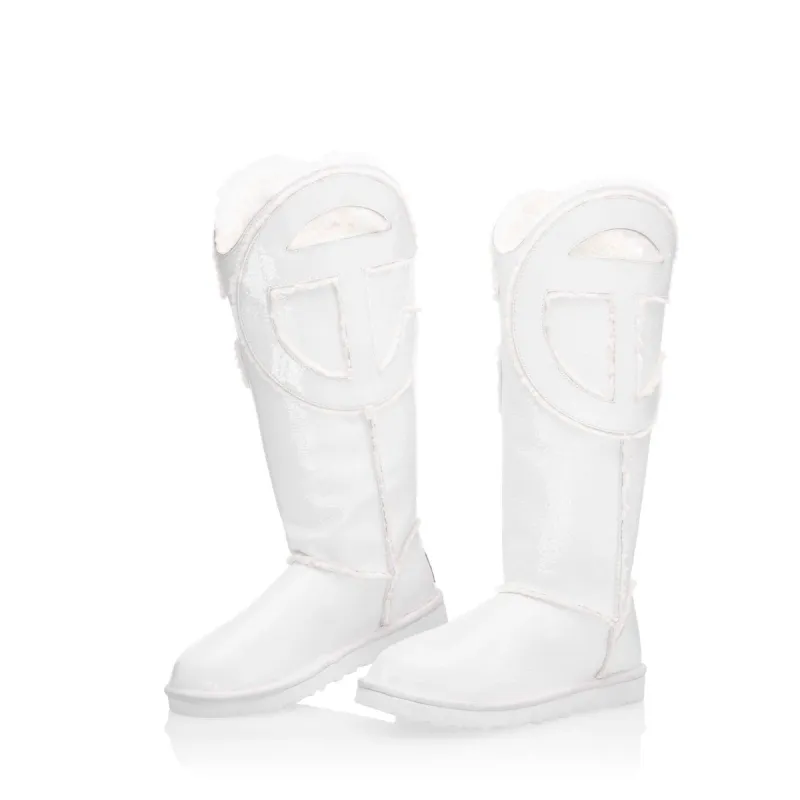 UGG x TELFAR Logo Tall Crinkle - White sold by Telfar