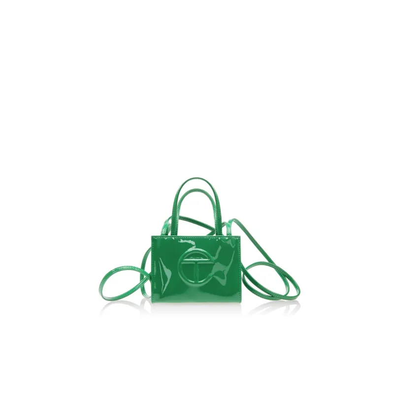 Small Shopping Bag - Greenscreen Patent sold by Telfar