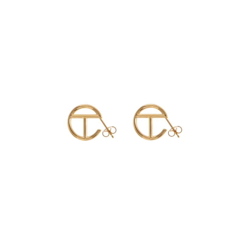 Small Logo Hoop Earring - Gold made by Telfar