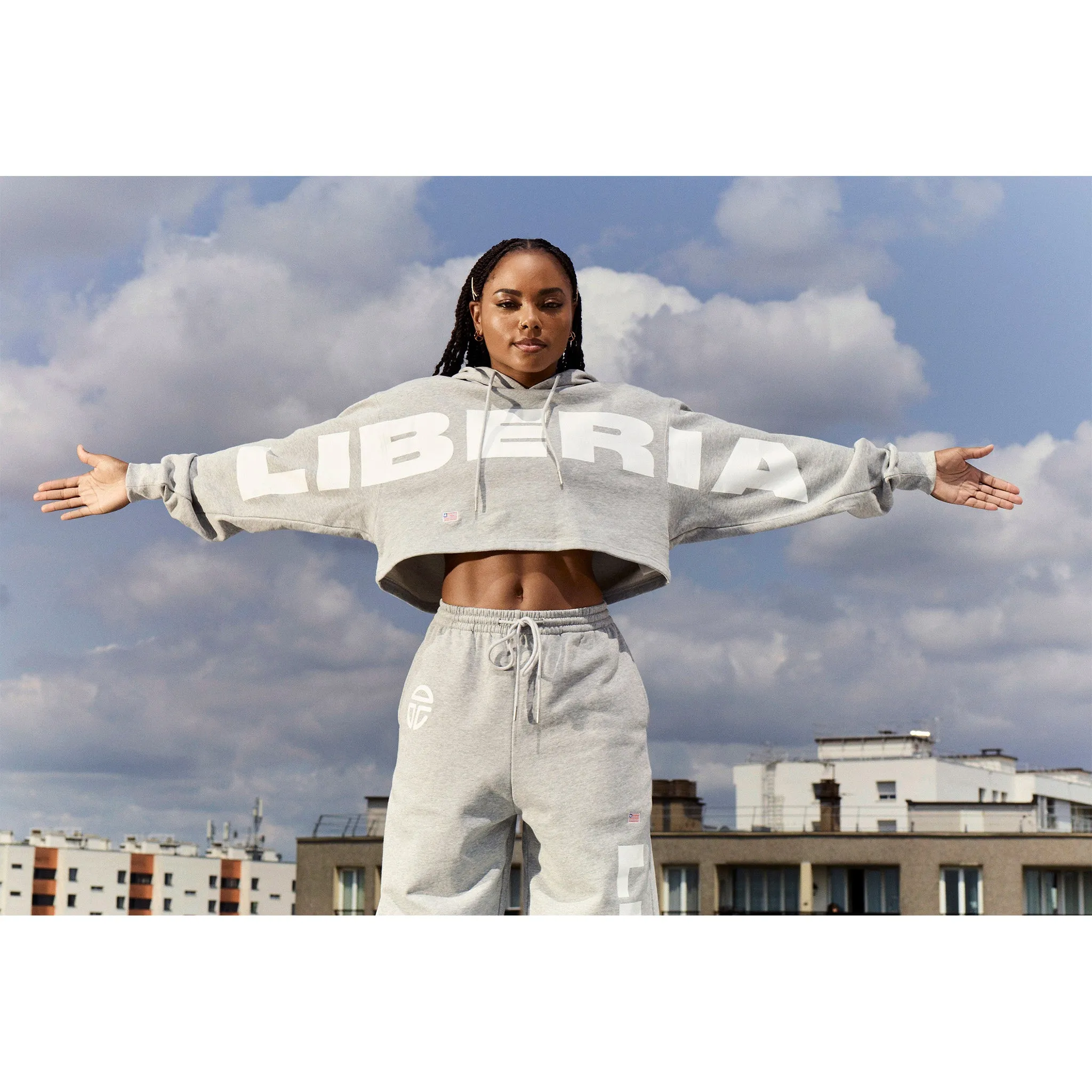 Crop Hoodie - Liberia Grey sold by Telfar product image thumbnail 5