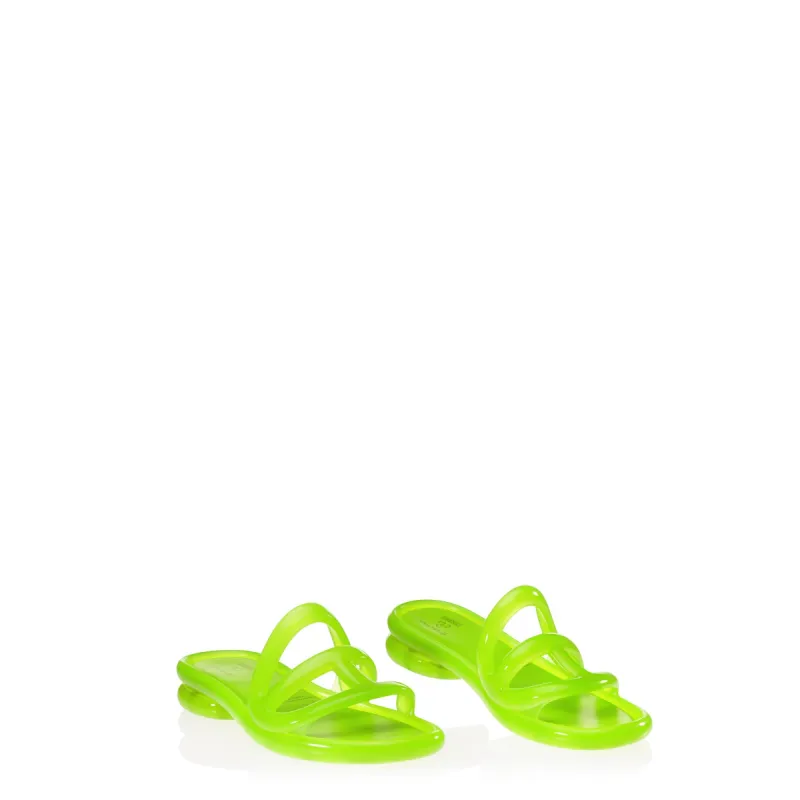 Melissa x Telfar Jelly Slide - Green sold by Telfar