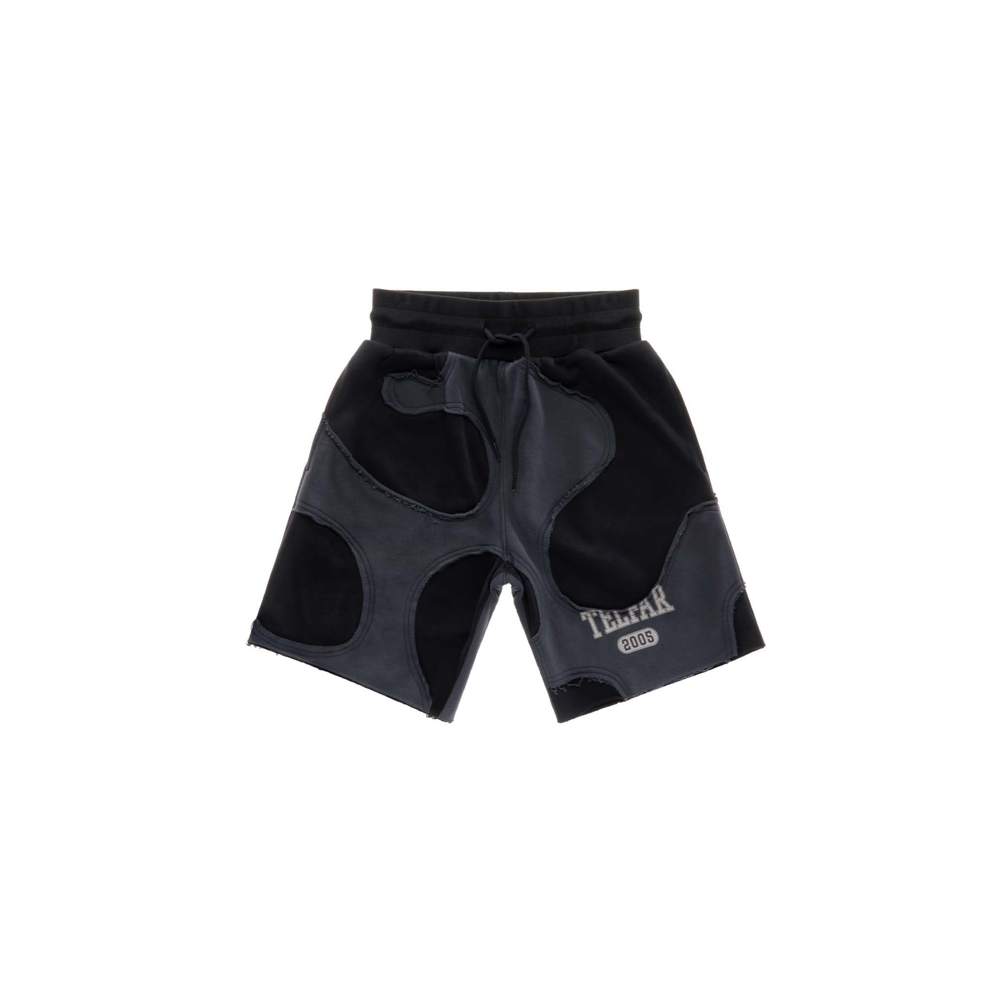 Camo Sweatshort - Black/Off-Black sold by Telfar