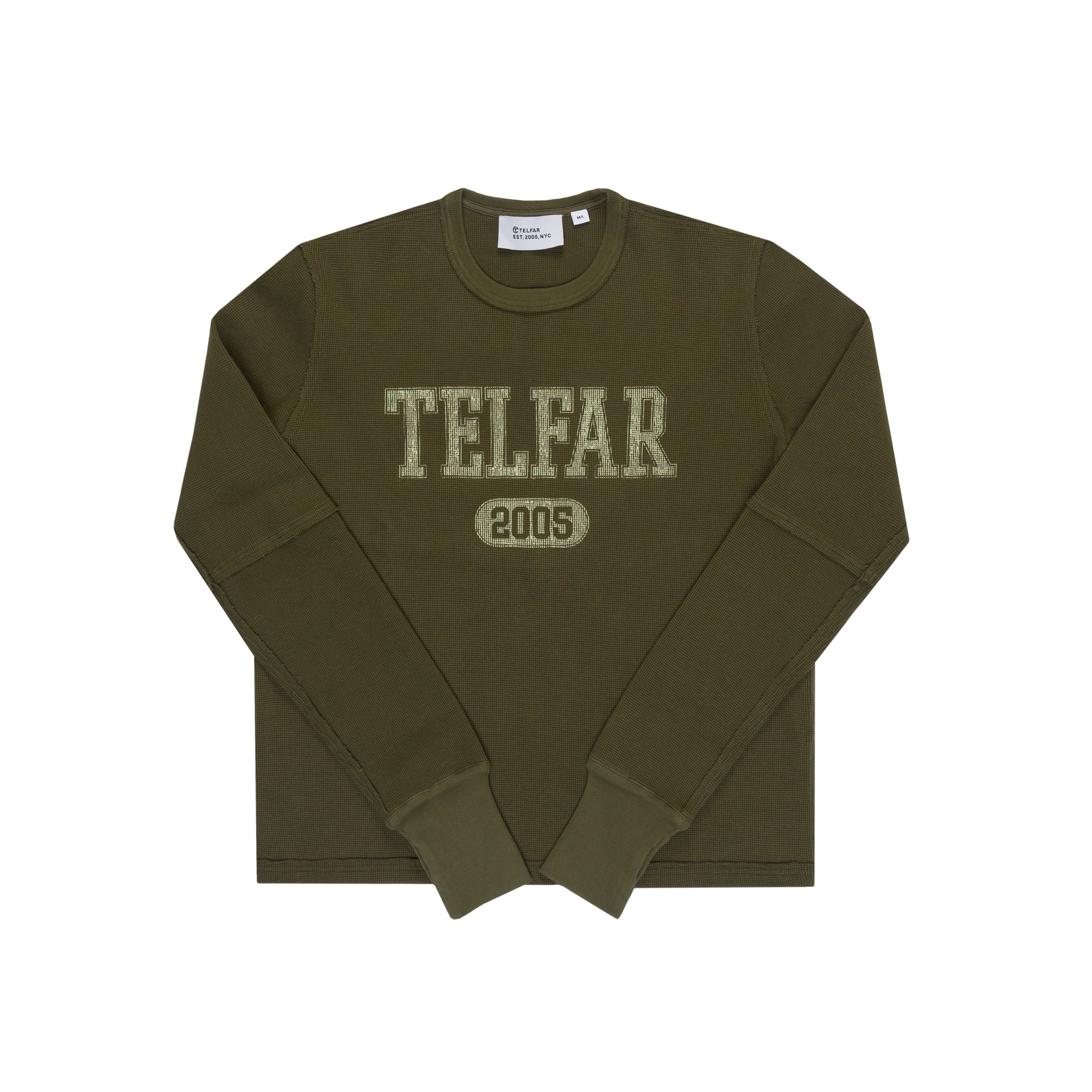 Thumbhole Thermal - Olive Drab sold by Telfar