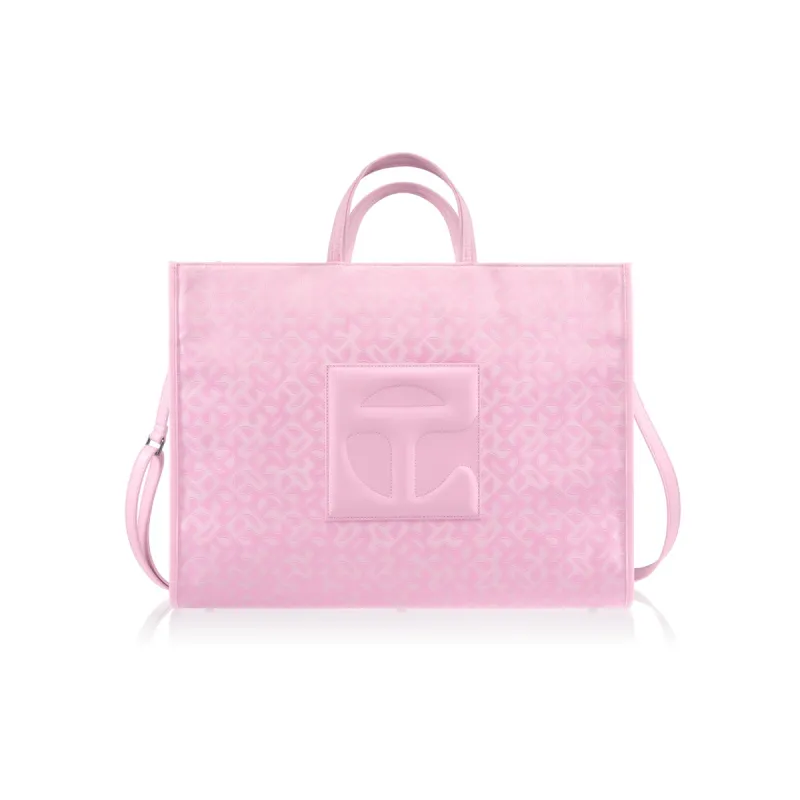 Large Jacquard Shopper - Bubblegum Monogram sold by Telfar