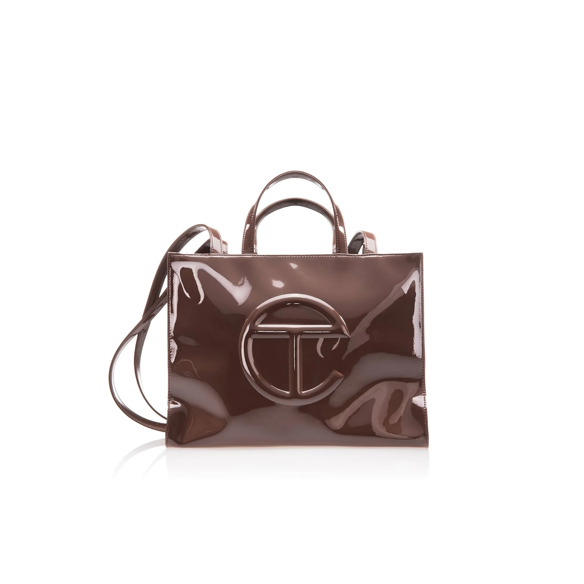 Medium Shopping Bag - Chocolate Patent sold by Telfar