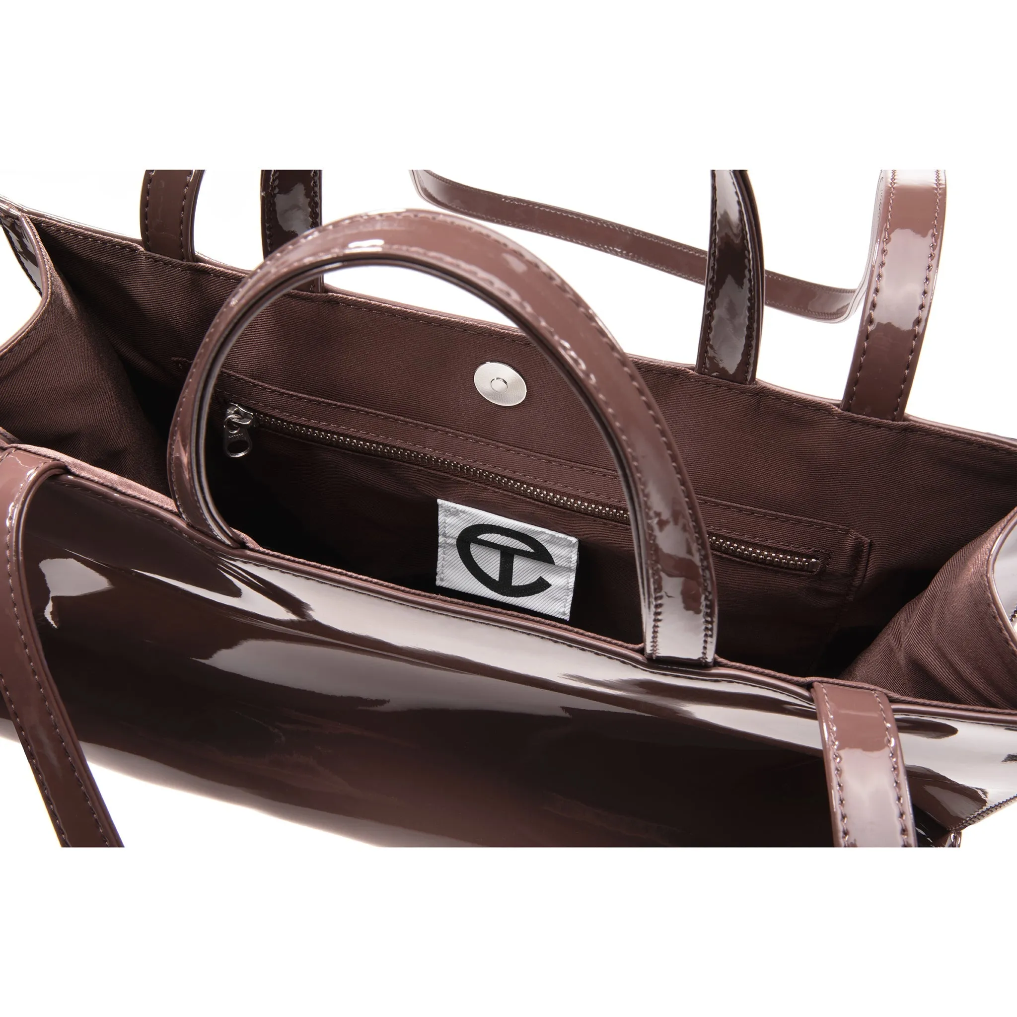 Medium Shopping Bag - Chocolate Patent sold by Telfar product image thumbnail 4