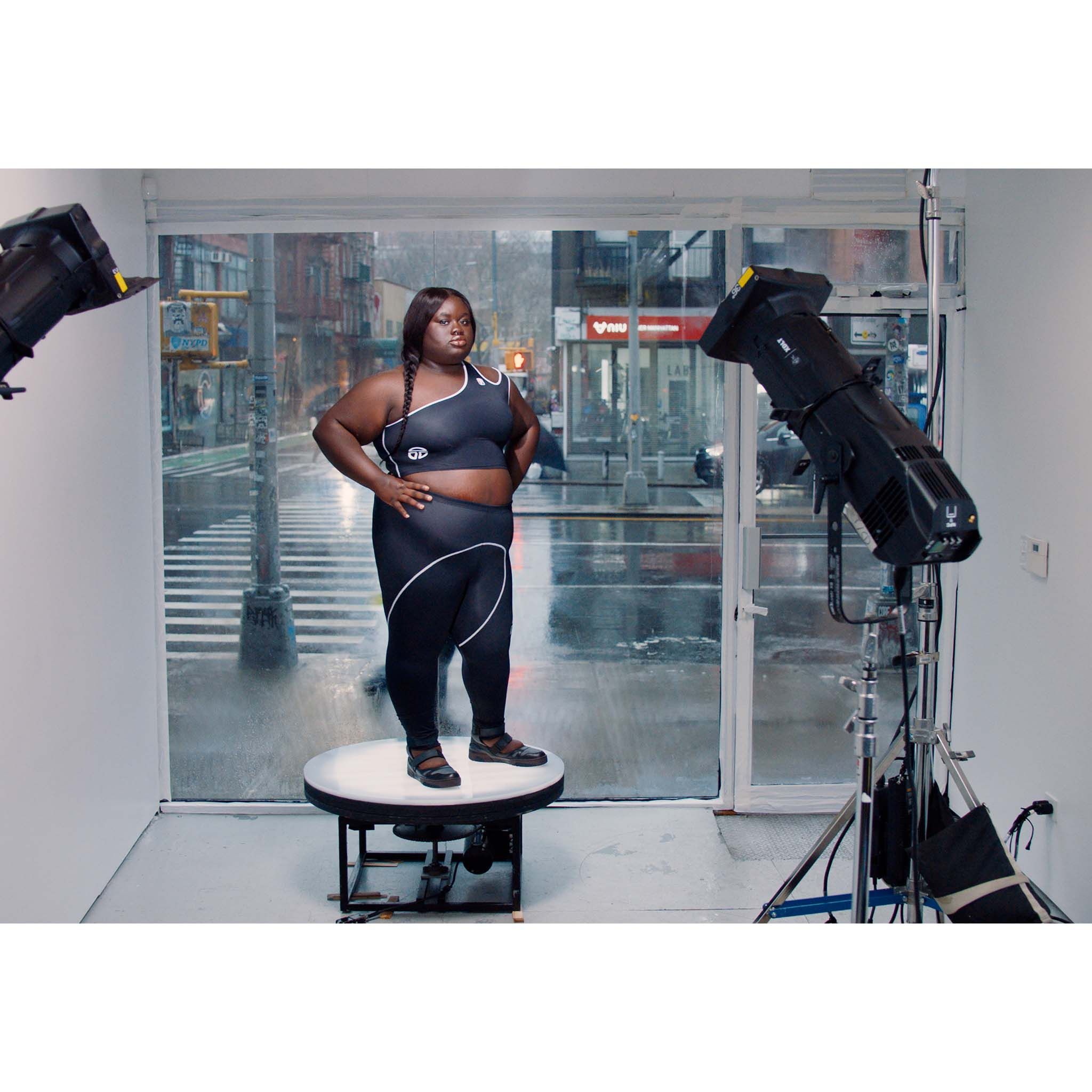 Crop Performance Half Tank - Black sold by Telfar product image thumbnail 4