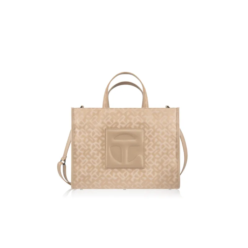 Medium Jacquard Shopper - Cream Monogram sold by Telfar
