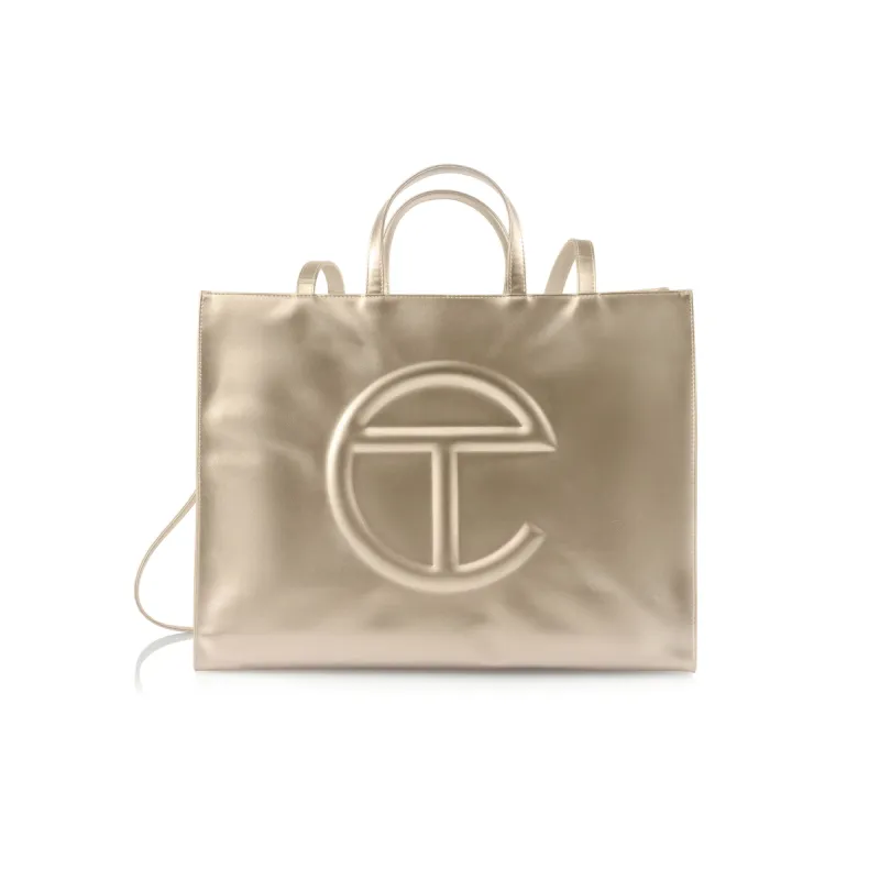 Large Shopping Bag - Gold sold by Telfar