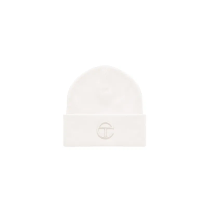 Embroidered Beanie - White/White made by Telfar