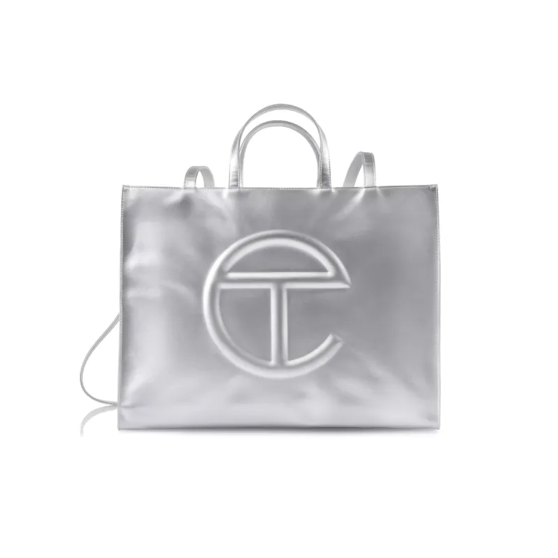 Large Shopping Bag - Silver sold by Telfar