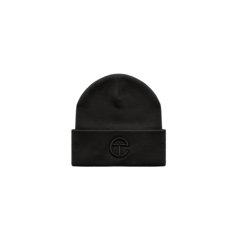 Embroidered Beanie - Black/Black sold by Telfar