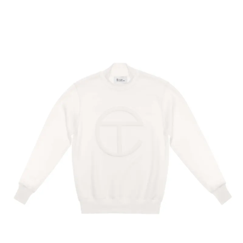 Embossed Mockneck - White sold by Telfar
