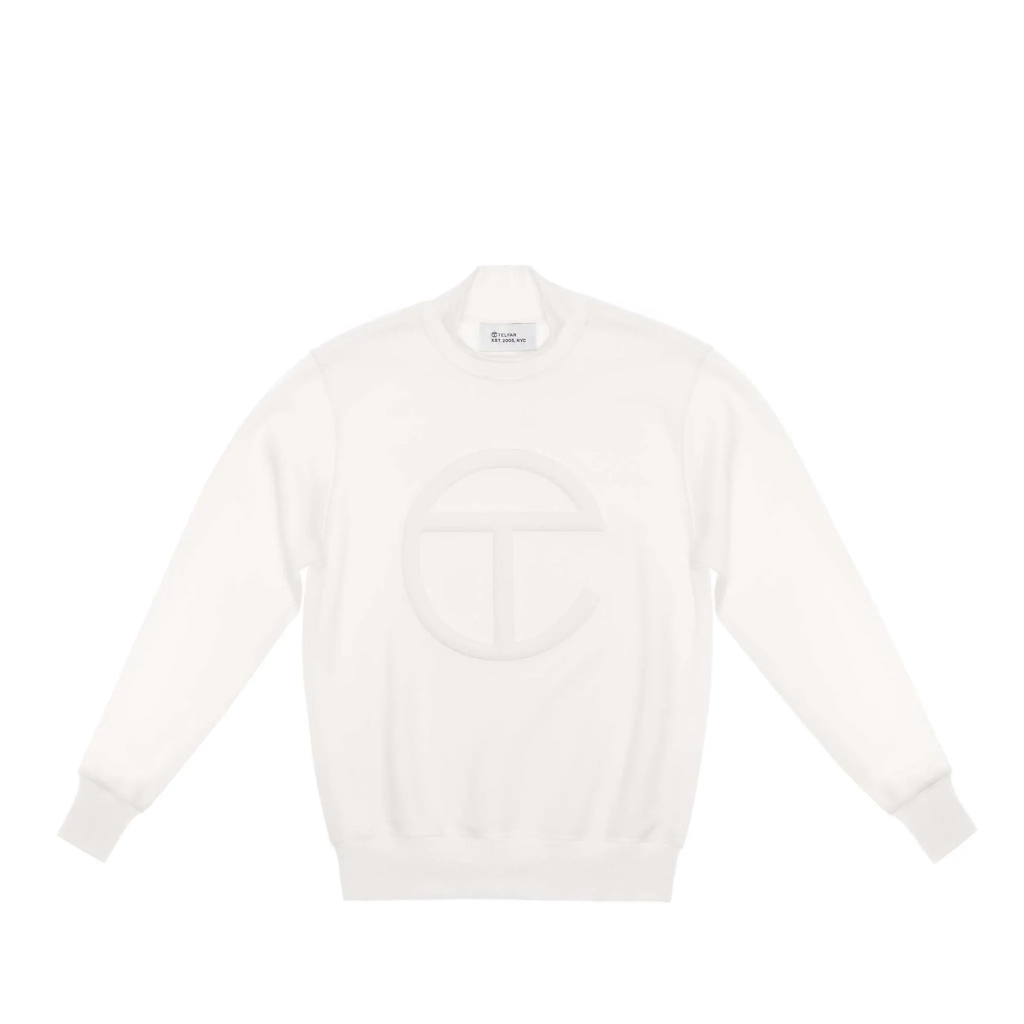 Embossed Mockneck - White sold by Telfar