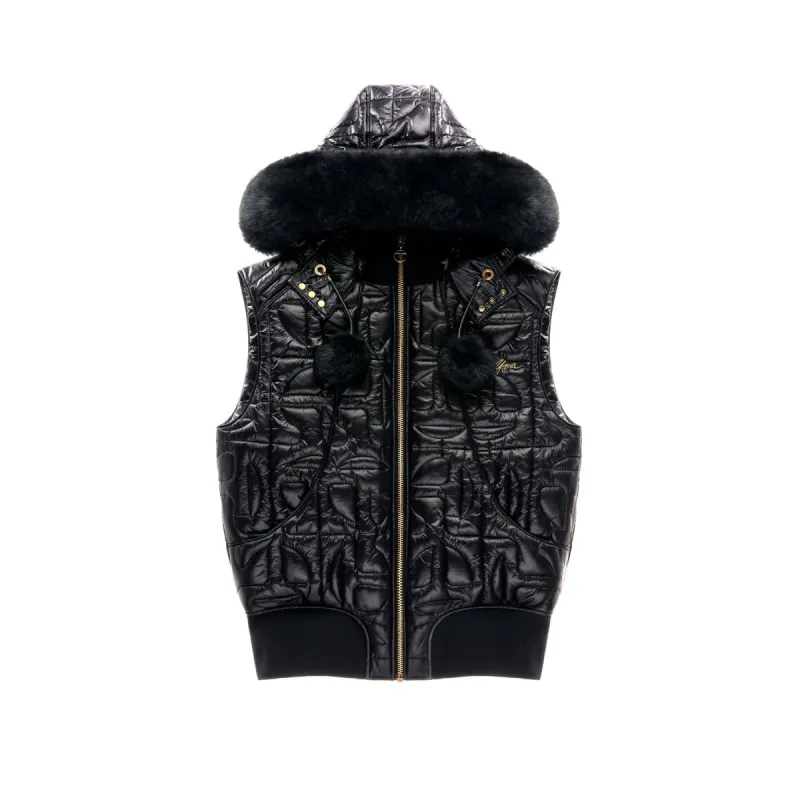 Moose Knuckles x Telfar Quilted Bomber Vest - Black/Shearling made by Moose Knuckles