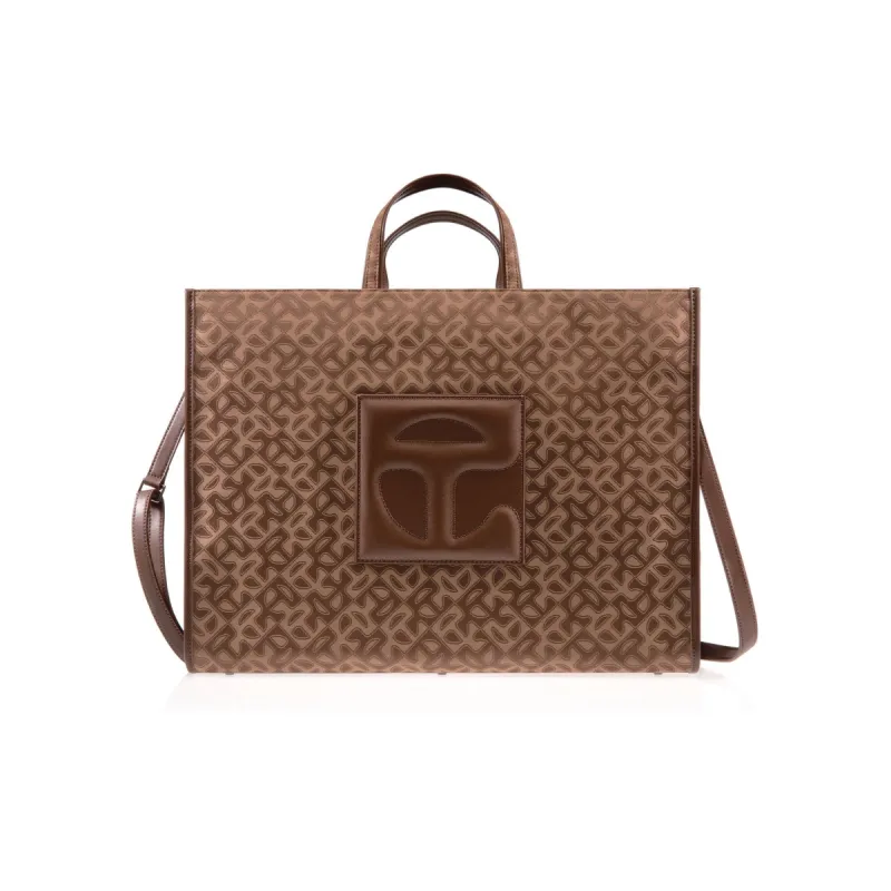 Large Jacquard Shopper - Chocolate Monogram sold by Telfar