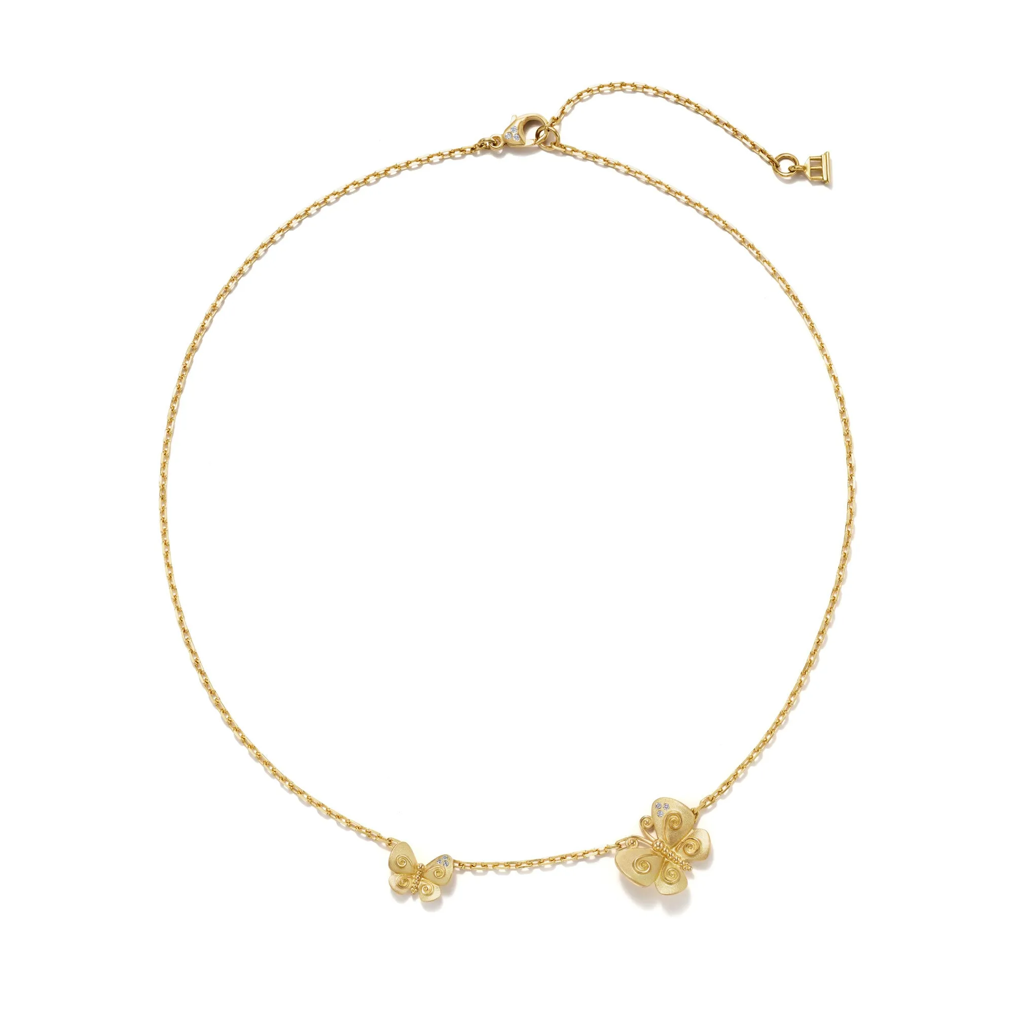 18K Golden Butterfly Necklace sold by TEMPLE ST CLAIR