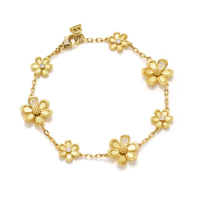 18K Golden Flower Bracelet sold by TEMPLE ST CLAIR