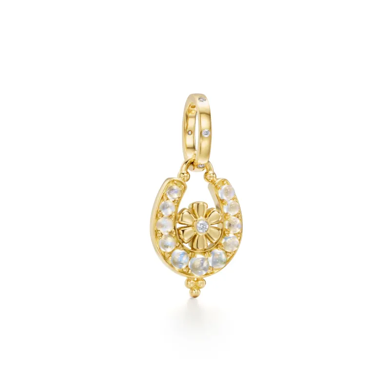 18K Blue Moon Horseshoe Pendant sold by TEMPLE ST CLAIR
