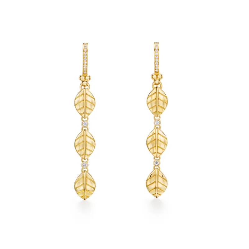 18K Arcadia Triple Drop Earrings made by TEMPLE ST CLAIR