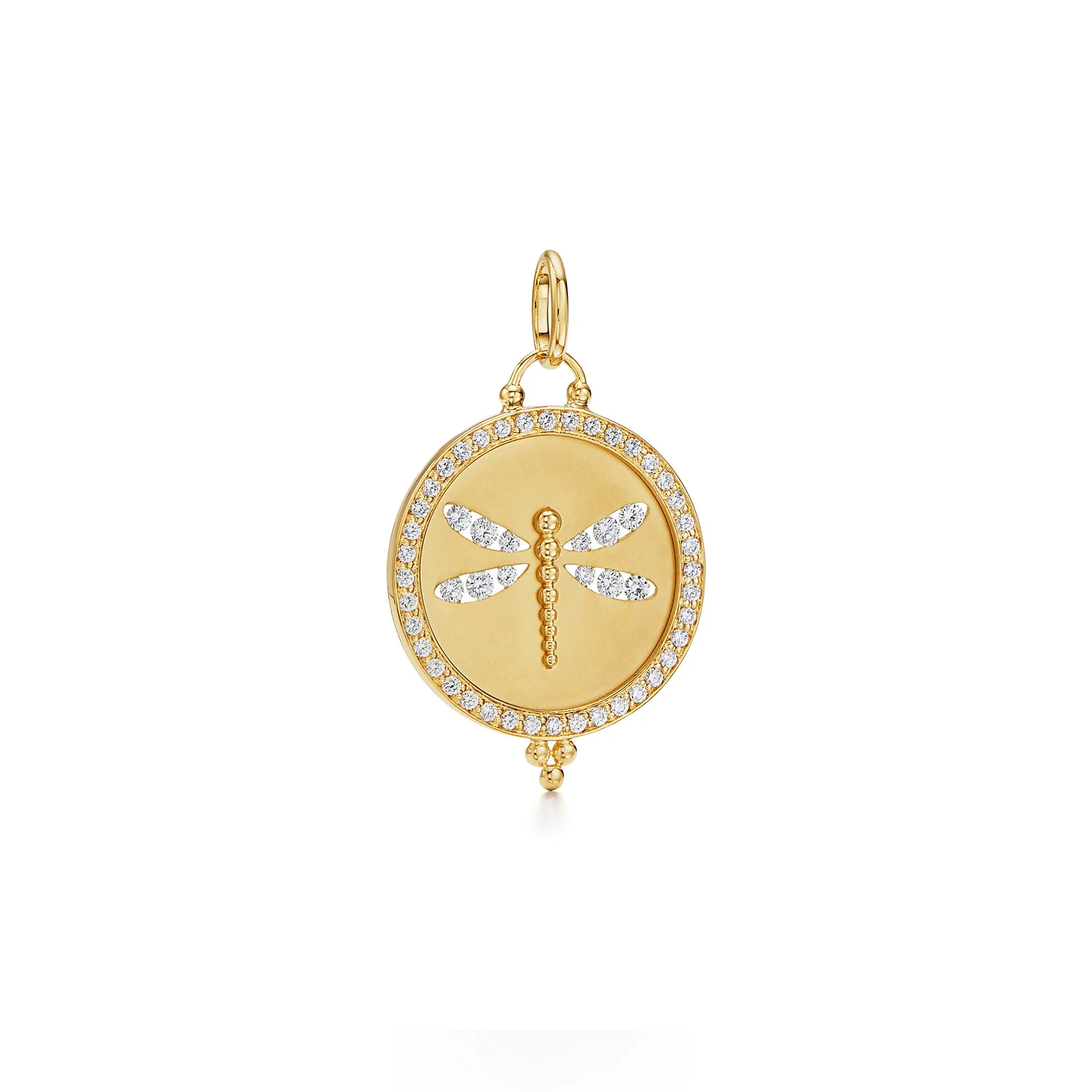 18K Diamond Dragonfly Cutout Pendant sold by TEMPLE ST CLAIR