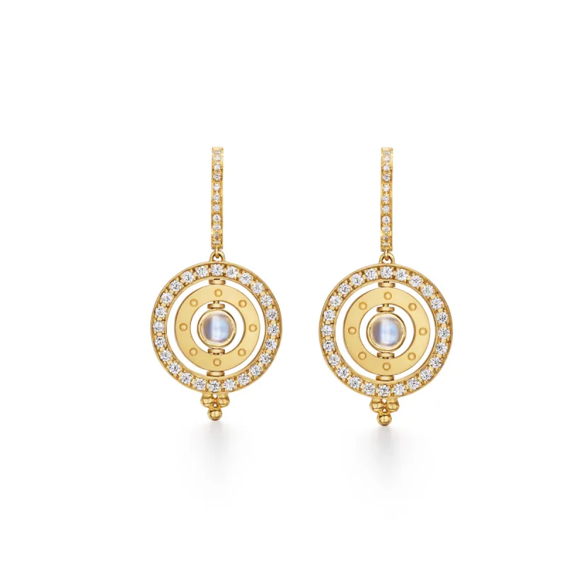 18K Diamond Triple Orbit Earrings sold by TEMPLE ST CLAIR