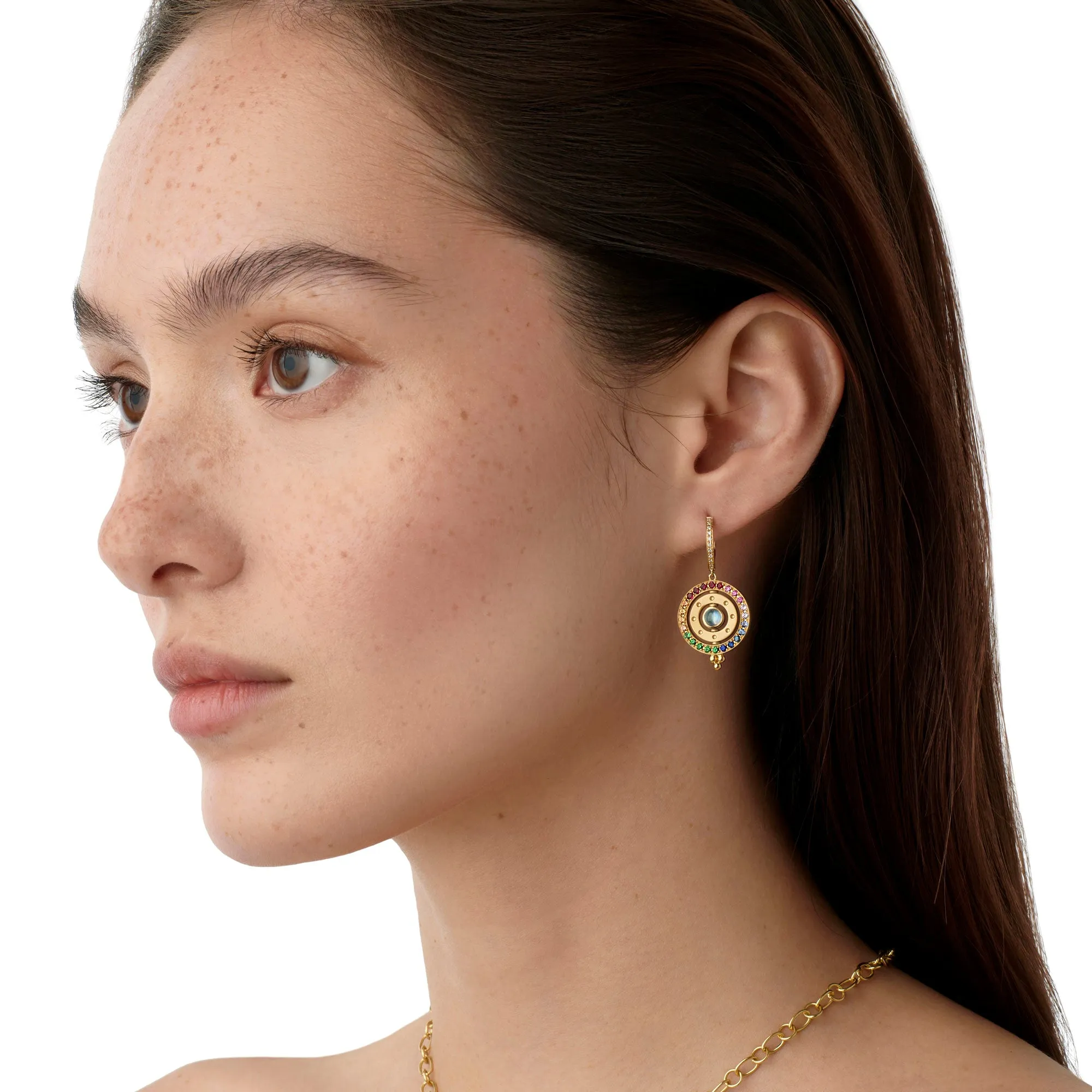 18K Triple Orbit Rainbow Earrings sold by TEMPLE ST CLAIR product image thumbnail 2