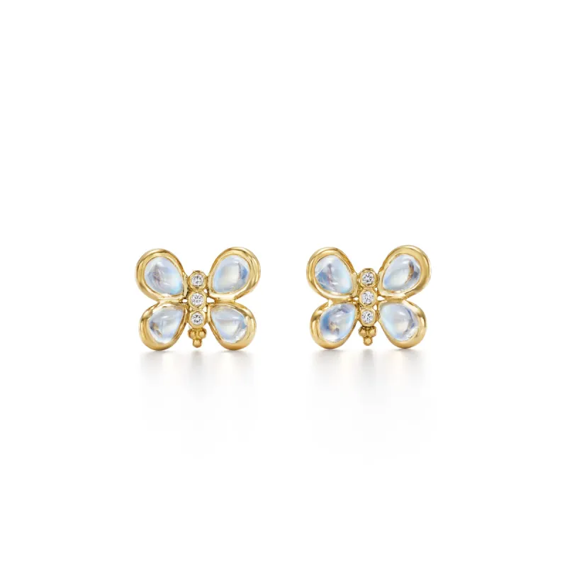 18K Piccola Luna Butterfly Post Earrings sold by TEMPLE ST CLAIR