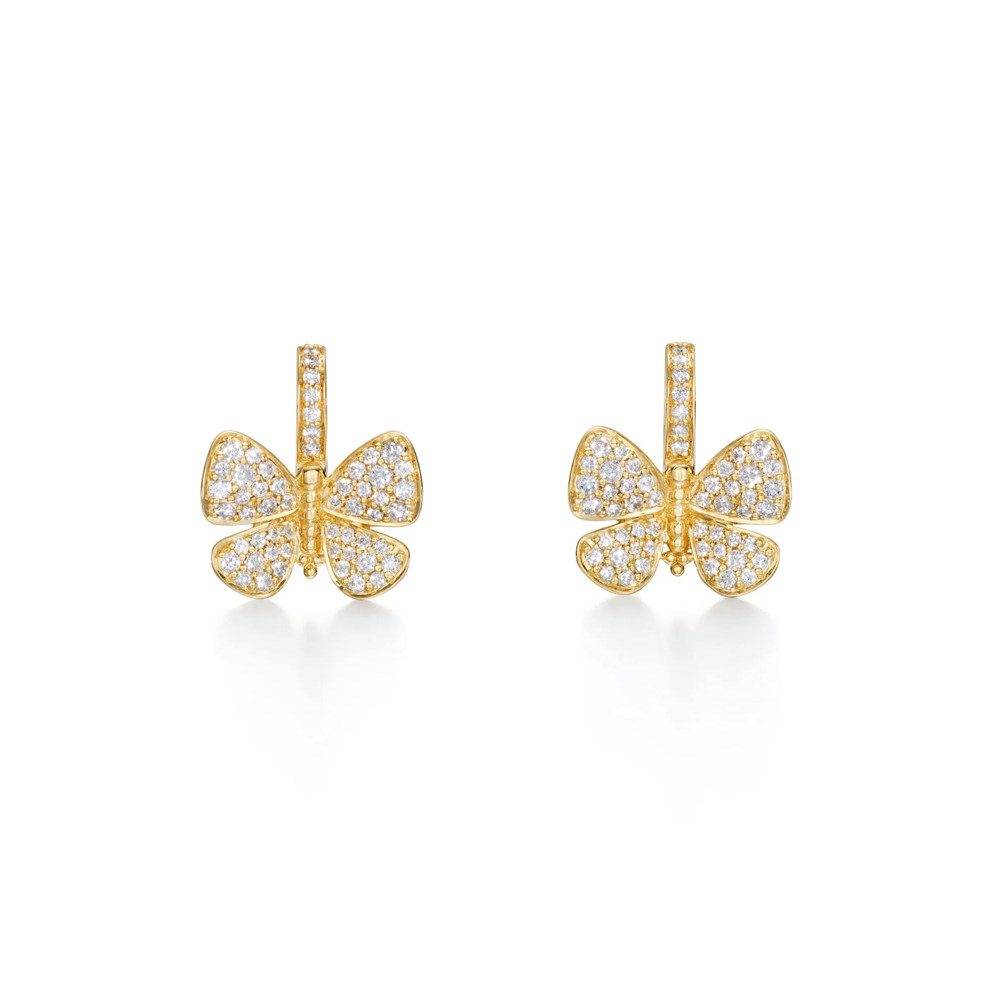 18K Snow Butterfly Earrings sold by TEMPLE ST CLAIR