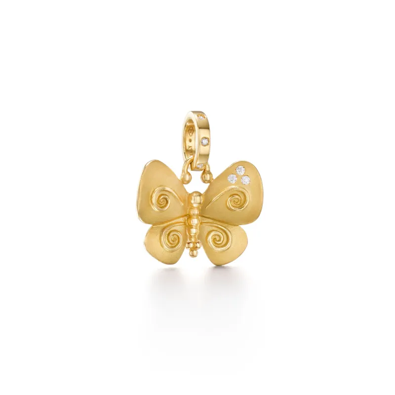18K Golden Butterfly Pendant sold by TEMPLE ST CLAIR