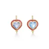 18K Ruby Pavé Heart Earrings sold by TEMPLE ST CLAIR