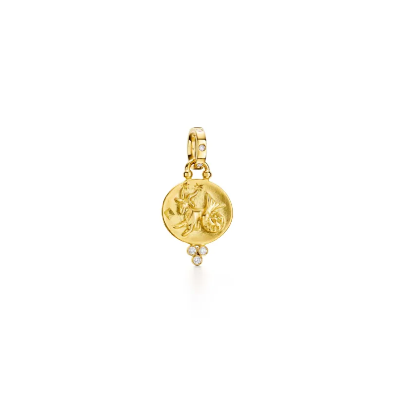 18K Capricorn Pendant sold by TEMPLE ST CLAIR